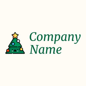 Christmas tree logo on a Floral White background - Milieu & Ecologie