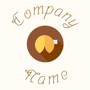 Fortune cookie logo on a Floral White background - Abstrait