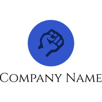 Logo with a tight blue fist - Politik