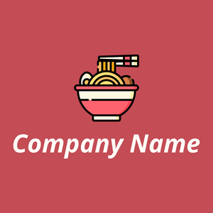 Ramen logo on a Fuzzy Wuzzy Brown background - Cibo & Bevande