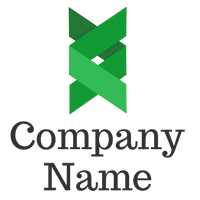 Abstract green ribbons logo - Indústrias