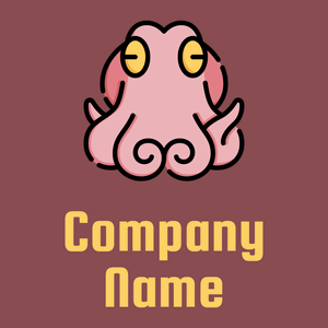 Octopus logo on a Solid Pink background - Animali & Cuccioli