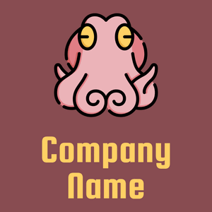 Octopus logo on a Solid Pink background - Dieren/huisdieren