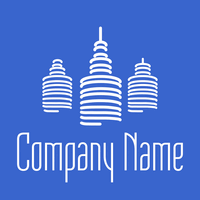 Logotipo com três arranha-céus - Arquitetura