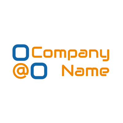 Logo mit orangefarbener Werbung ein - Internet