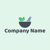 Logotipo de ensaladera verde y azul - Spa & Estética Logotipo