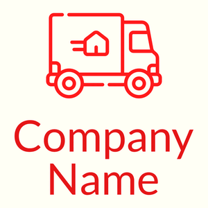 Moving truck logo on a Ivory background - Automotive & Vehicle