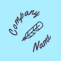 Feather logo on blue background - Environnement & Écologie