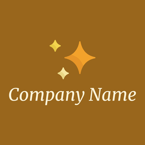 Shining logo on a Golden Brown background - Abstrait