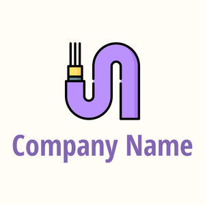 Optical fiber logo on a Floral White background - Abstrakt
