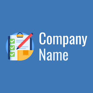 Inventory logo on a Curious Blue background - Abstracto