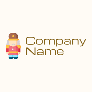 Nutcracker logo on a Floral White background - Abstracto
