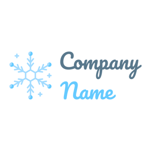 Columbia Blue Snowflake on a White background - Abstrait