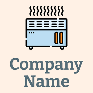 Room heater logo on a Seashell background - Reinigung & Wartung