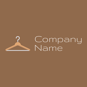 Clothes hanger logo on a Dark Tan background - Moda & Bellezza