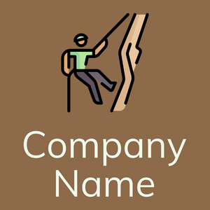 Climber on a Dark Tan background - Domaine sportif