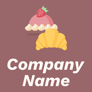 Bakery logo on a Copper Rose background - Eten & Drinken