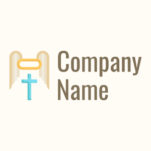 Chamois Angel on a Floral White background - Religion