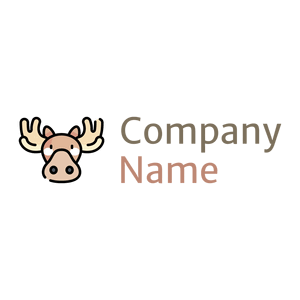 Cute Outlined Moose on a White background - Animali & Cuccioli