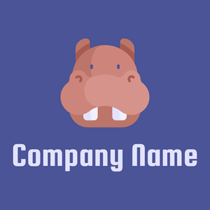 Hippopotamus logo on a Governor Bay background - Animales & Animales de compañía