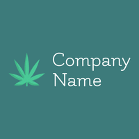 Cannabis logo on a Ming background - Vastgoed & Hypotheek