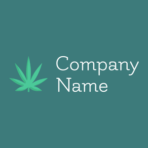 Cannabis logo on a Ming background - Vastgoed & Hypotheek