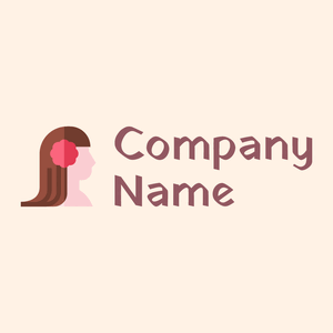 Woman logo on a Seashell background - Abstrait