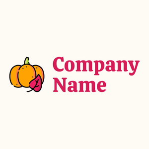 Orange Pumpkin on a Floral White background - Paisage