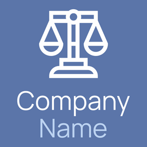 Justice logo on a Air Force Blue background - Zakelijk & Consulting