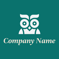 Owl logo on a Pine Green background - Abstrakt
