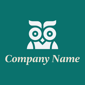Owl logo on a Pine Green background - Abstrait