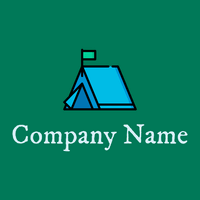 Camp logo on a Tropical Rain Forest background - Abstracto