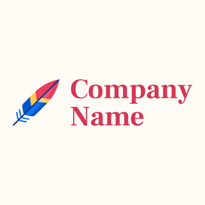 Feather logo on a Floral White background - Abstrait