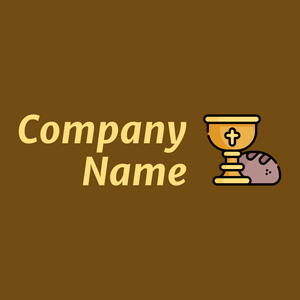 Holy chalice logo on a Raw Umber background - Religion