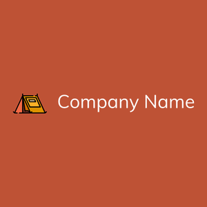 Camping tent logo on a Grenadier background - Abstracto