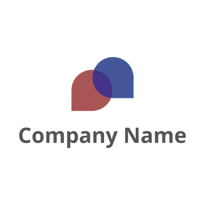Logo de burbuja de conversación roja y azul - Comunidad & Sin fines de lucro Logotipo