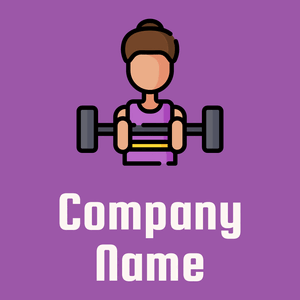 Athlete logo on a Deep Lilac background - Deportes