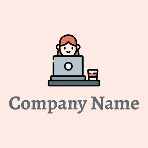 Digital nomad logo on a Rose background - Entreprise & Consultant
