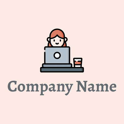 Digital nomad logo on a Rose background - Internet