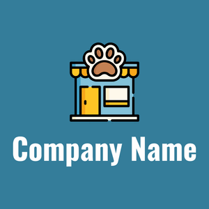 Pet shop on a Lochmara background - Animaux & Animaux de compagnie