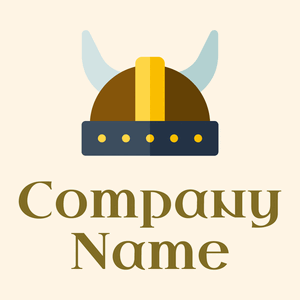 Viking helmet on a Floral White background - Abstrato