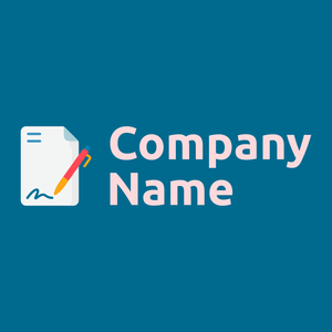 Signature logo on a Teal background - Negócios & Consultoria