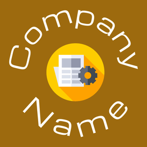 Content creator logo on a Golden Brown background - Unterhaltung & Kunst