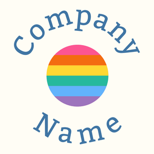 Rainbow flag logo on a Floral White background - Citas
