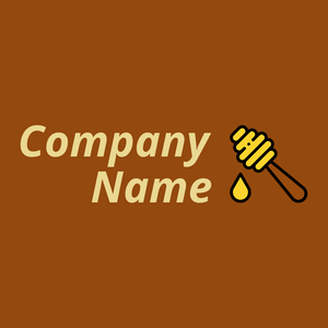 Honey logo on a Saddle Brown background - Nourriture & Boisson