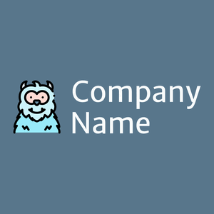 Yeti logo on a Kashmir Blue background - Abstract