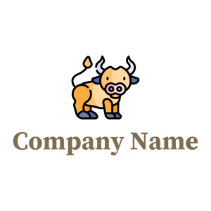 Bull on a White background - Animali & Cuccioli