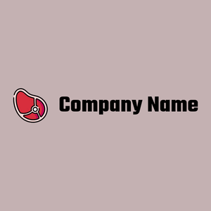 Meat logo on a Pink Swan background - Nourriture & Boisson
