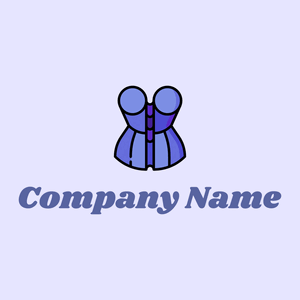 Burlesque logo on a blue background - Abstrait