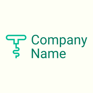 Green Corkscrew logo on a Ivory background - Abstrato